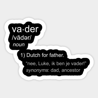 Define: Vader... Sticker